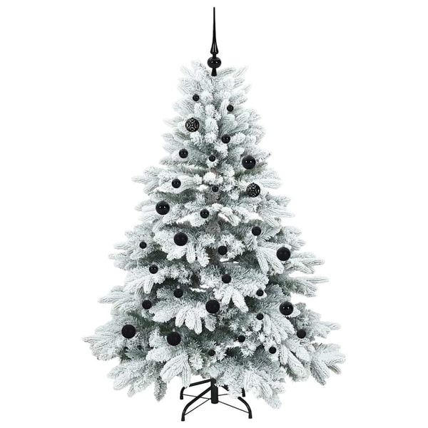 Tekojoulukuusi 150 LED-valoilla Valkoinen 150 cm PE ja PVC