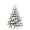 Tekojoulukuusi 150 LED-valoilla Valkoinen 150 cm PE ja PVC