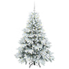 Tekojoulukuusi 150 LED-valoilla Valkoinen 150 cm PE ja PVC