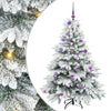 Tekojoulukuusi 150 LED-valoilla Valkoinen 150 cm PE ja PVC