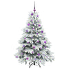 Tekojoulukuusi 150 LED-valoilla Valkoinen 150 cm PE ja PVC