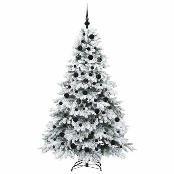 Tekojoulukuusi 300 LED-valoilla Valkoinen 180 cm PE ja PVC