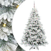 Tekojoulukuusi 300 LED-valoilla Valkoinen 180 cm PE ja PVC