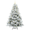 Tekojoulukuusi 300 LED-valoilla Valkoinen 180 cm PE ja PVC