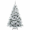 Tekojoulukuusi 300 LED-valoilla Valkoinen 210 cm PE ja PVC