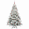 Tekojoulukuusi 300 LED-valoilla Valkoinen 210 cm PE ja PVC