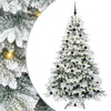 Tekojoulukuusi 300 LED-valoilla Valkoinen 210 cm PE ja PVC