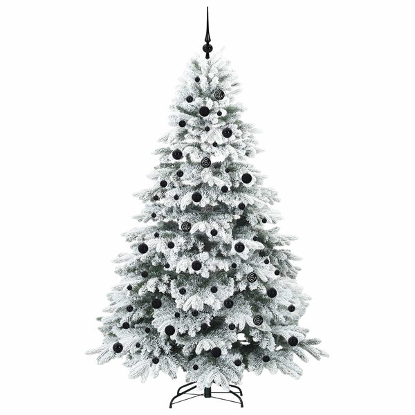 Tekojoulukuusi 300 LED-valoilla Valkoinen 210 cm PE ja PVC