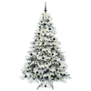 Tekojoulukuusi 300 LED-valoilla Valkoinen 210 cm PE ja PVC