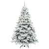 Tekojoulukuusi 300 LED-valoilla Valkoinen 210 cm PE ja PVC