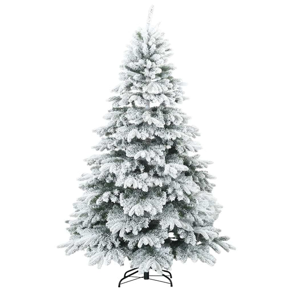 Tekojoulukuusi 300 LED-valoilla Valkoinen 240 cm PE ja PVC
