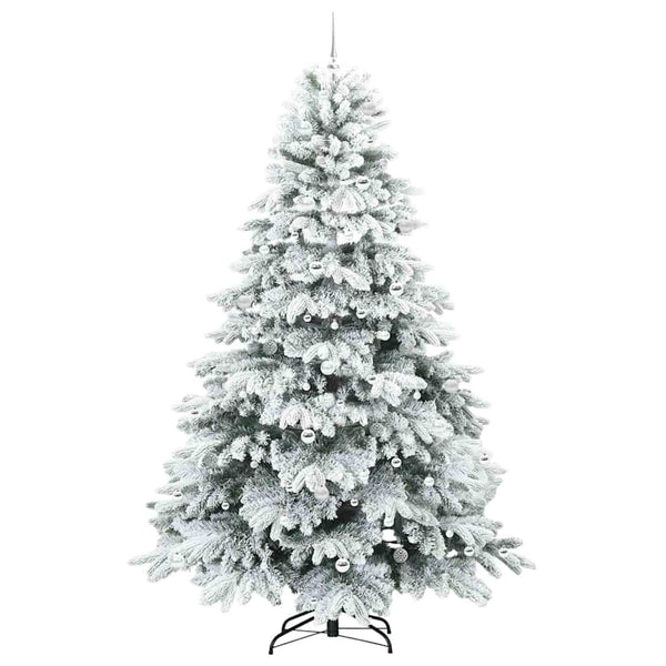 Tekojoulukuusi 300 LED-valoilla Valkoinen 240 cm PE ja PVC