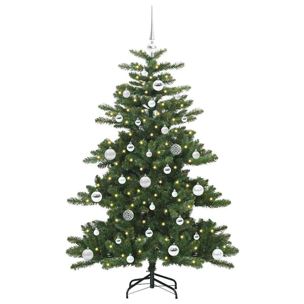 Salkomallinen tekoinen joulukuusi Vihreä 150 cm PVC ja teräs