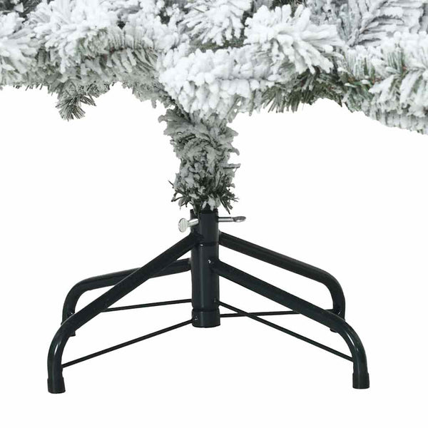 Salkomallinen tekoinen joulukuusi Valkoinen 150 cm PVC ja teräs