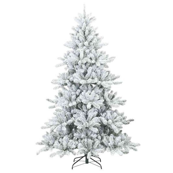 Salkomallinen tekoinen joulukuusi Valkoinen 240 cm PVC ja teräs