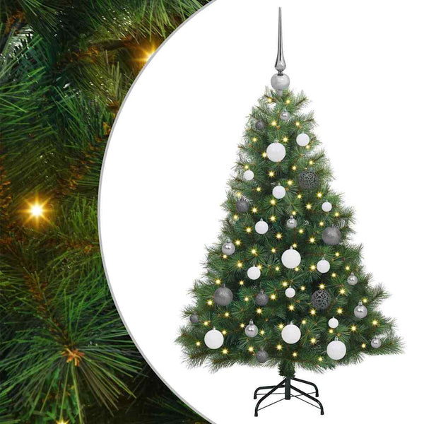 Tekojoulukuusi 150 LED-valoilla Vihreä 120 cm PE ja PVC