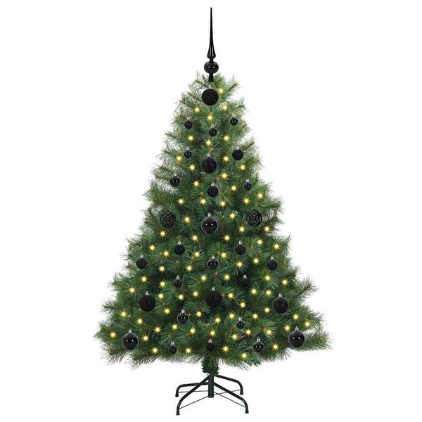 Tekojoulukuusi 150 LED-valoilla Vihreä 120 cm PE ja PVC