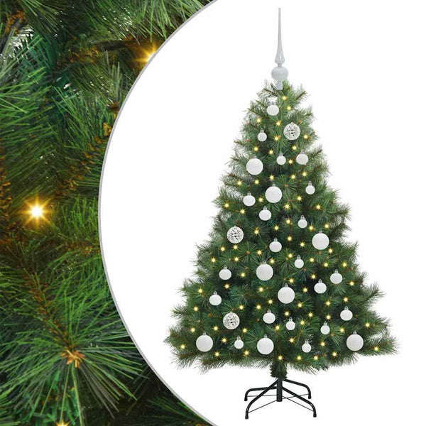 Tekojoulukuusi 150 LED-valoilla Vihreä 120 cm PE ja PVC