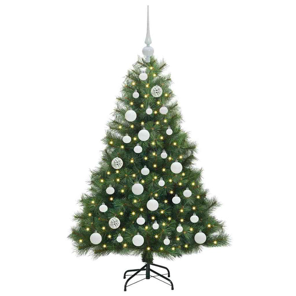 Tekojoulukuusi 150 LED-valoilla Vihreä 120 cm PE ja PVC