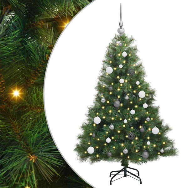 Tekojoulukuusi 150 LED-valoilla Vihreä 150 cm PE ja PVC