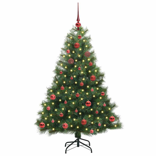 Tekojoulukuusi 150 LED-valoilla Vihreä 150 cm PE ja PVC