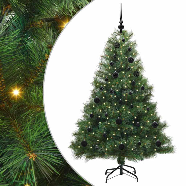 Tekojoulukuusi 150 LED-valoilla Vihreä 150 cm PE ja PVC