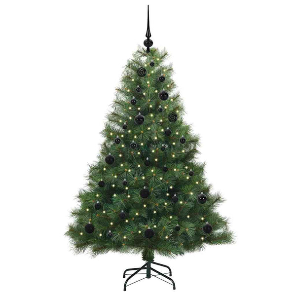 Tekojoulukuusi 150 LED-valoilla Vihreä 150 cm PE ja PVC