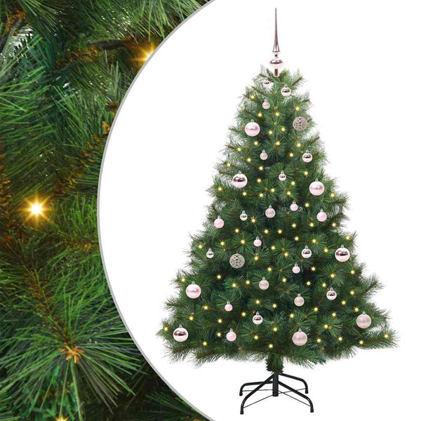 Tekojoulukuusi 150 LED-valoilla Vihreä 150 cm PE ja PVC