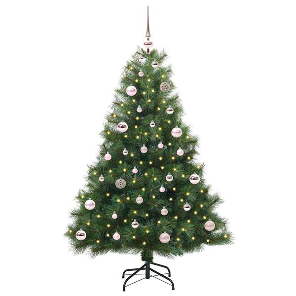 Tekojoulukuusi 150 LED-valoilla Vihreä 150 cm PE ja PVC