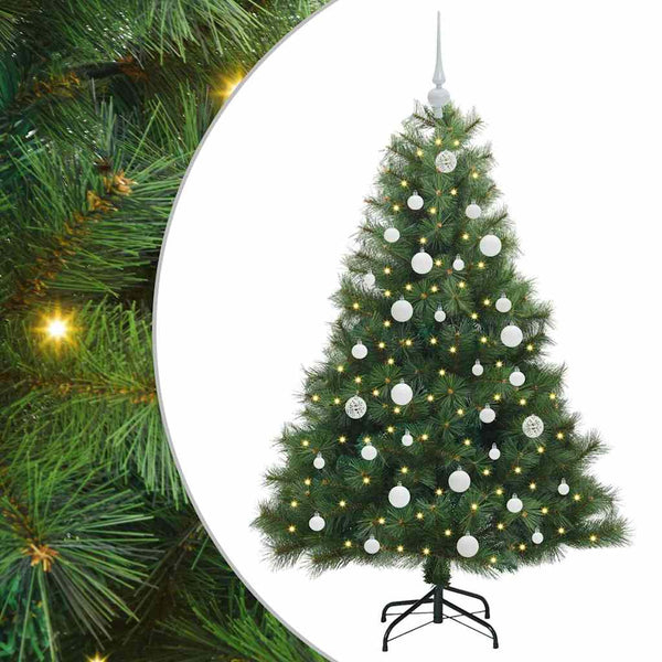 Tekojoulukuusi 150 LED-valoilla Vihreä 150 cm PE ja PVC