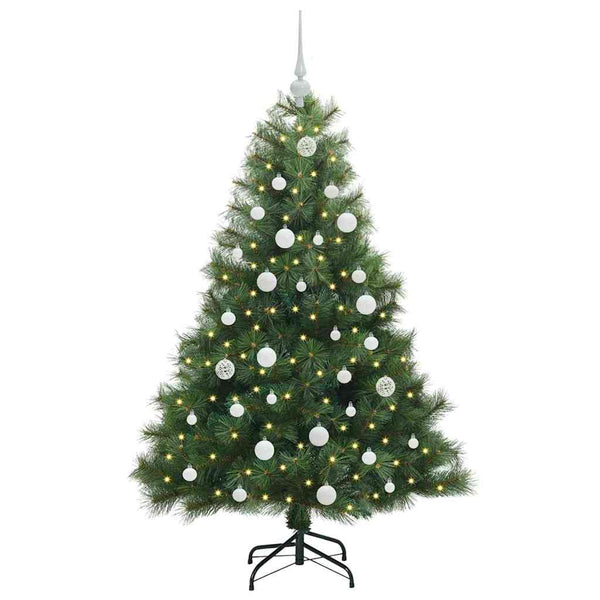 Tekojoulukuusi 150 LED-valoilla Vihreä 150 cm PE ja PVC