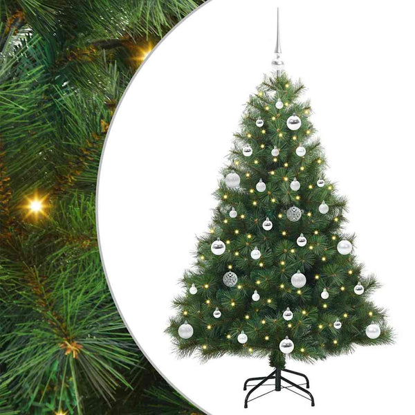 Tekojoulukuusi 150 LED-valoilla Vihreä 150 cm PE ja PVC