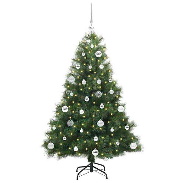 Tekojoulukuusi 150 LED-valoilla Vihreä 150 cm PE ja PVC