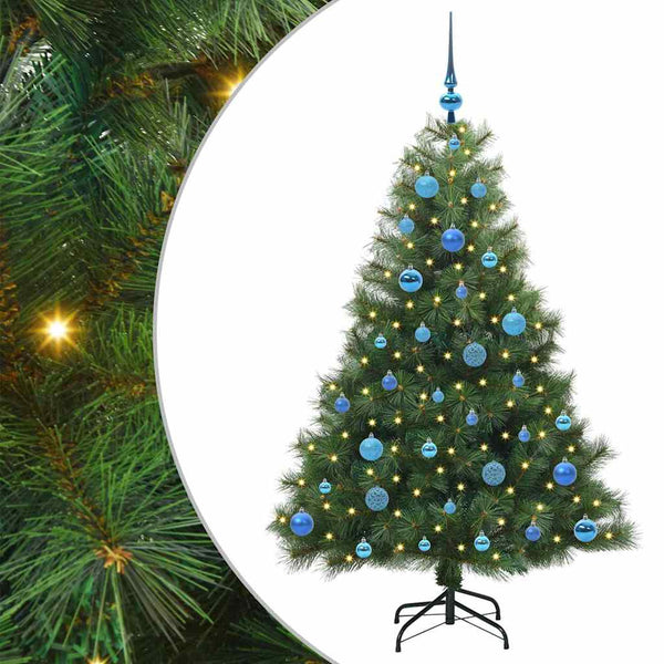 Tekojoulukuusi 150 LED-valoilla Vihreä 150 cm PE ja PVC