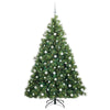 Tekojoulukuusi 300 LED-valoilla Vihreä 180 cm PE ja PVC