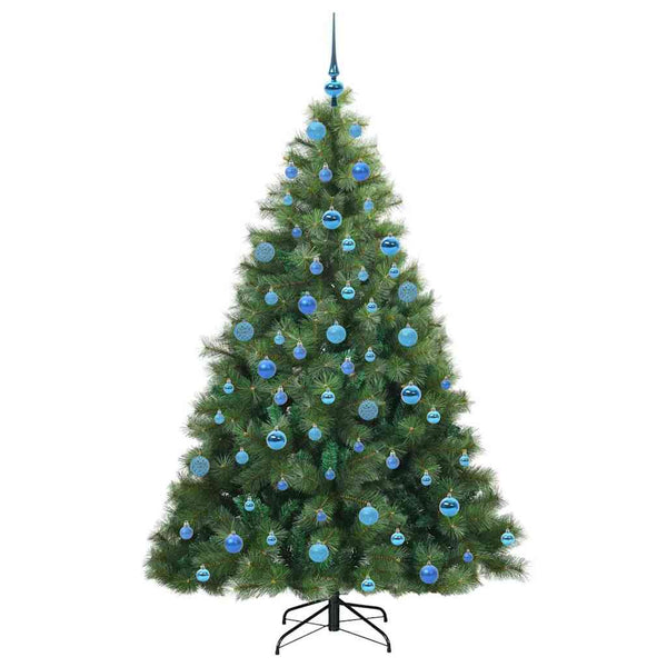 Tekojoulukuusi 300 LED-valoilla Vihreä 180 cm PE ja PVC