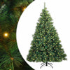 Tekojoulukuusi 300 LED-valoilla Vihreä 210 cm PE ja PVC