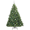 Tekojoulukuusi 300 LED-valoilla Vihreä 210 cm PE ja PVC