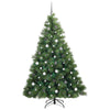 Tekojoulukuusi 300 LED-valoilla Vihreä 210 cm PE ja PVC