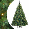 Tekojoulukuusi 300 LED-valoilla Vihreä 210 cm PE ja PVC