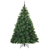 Tekojoulukuusi 300 LED-valoilla Vihreä 210 cm PE ja PVC