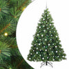 Tekojoulukuusi 300 LED-valoilla Vihreä 210 cm PE ja PVC