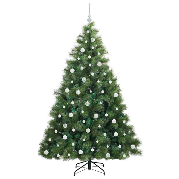 Tekojoulukuusi 300 LED-valoilla Vihreä 210 cm PE ja PVC