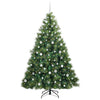 Tekojoulukuusi 300 LED-valoilla Vihreä 210 cm PE ja PVC