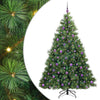 Tekojoulukuusi 300 LED-valoilla Vihreä 210 cm PE ja PVC