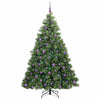 Tekojoulukuusi 300 LED-valoilla Vihreä 210 cm PE ja PVC