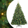 Tekojoulukuusi 300 LED-valoilla Vihreä 240 cm PE ja PVC