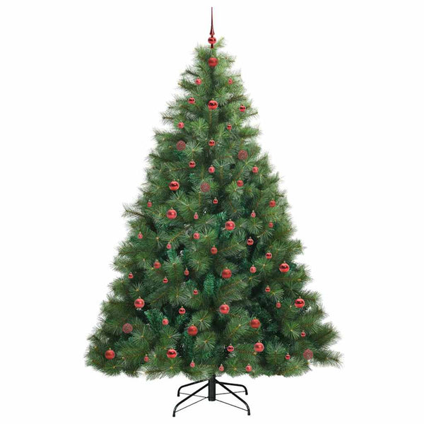 Tekojoulukuusi 300 LED-valoilla Vihreä 240 cm PE ja PVC