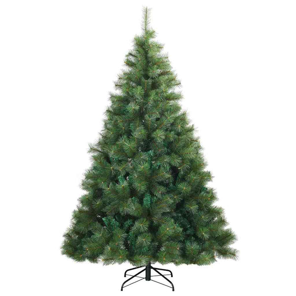 Tekojoulukuusi 300 LED-valoilla Vihreä 240 cm PE ja PVC