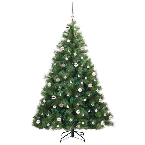 Tekojoulukuusi 300 LED-valoilla Vihreä 240 cm PE ja PVC